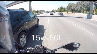 Switched From 10w40 to 15w50 on 2017 Kawasaki Z650  Motovlog 8 [upl. by Ellene863]