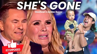 Golden Buzzer Very Extraordinary Voice Strange Baby Singing Song Shes Gone Makes the Judges Cried [upl. by Rehpotsyrhc317]