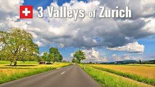 Road Trip through 3 Valleys of Zurich • Driving in Switzerland 🇨🇭 4K [upl. by Tabber]