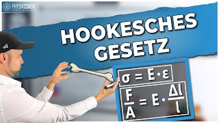 Hookesches Gesetz  Dehnung und Spannung Elastizitätsmodul [upl. by Avrit107]