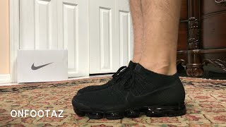 Nike Air VaporMax Triple Black 20 On Foot [upl. by Zwart]