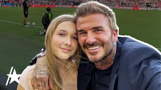 David Beckham amp Harper’s Cute Date Night at Inter Miami Soccer Game [upl. by Bertila]