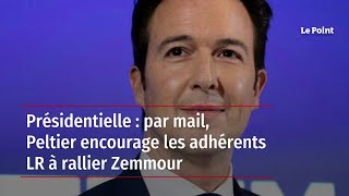 Présidentielle  par mail Peltier encourage les adhérents LR à rallier Zemmour [upl. by Merla]