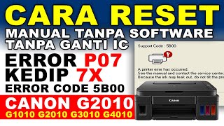 Reset Manual Printer Canon G2010 Tanpa Software Resetter  Resetter Printer Canon G2010 G3010 G1010 [upl. by Mij337]