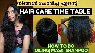 One week Hair Time Table for Faster Hair Growth 🔥Hair oil Mask and Shampoo Explained ♥️ [upl. by Jadd748]