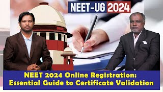 NEET 2024 Online Registration Essential Guide to Certificate ValidationSiasat Career Guidance [upl. by Hirst]