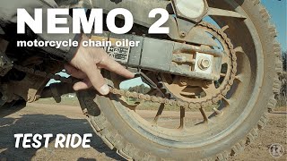 NEMO 2 CHAIN OILER  ROAD TEST Motorcycle Adventure Review Honda CB500X  Honda NX500 [upl. by Odnama]