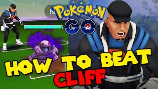 How to beat CLIFF in Pokemon Go Fest Battle Challenge SHADOW GRIMER [upl. by Groome]