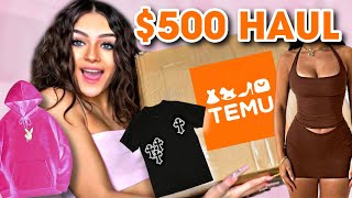 GIANT 500 TEMU TRY ON HAUL [upl. by Steffin381]