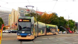 LVB Straßenbahn Leipzig Linie 10 nach Wahren [upl. by Aiekal409]