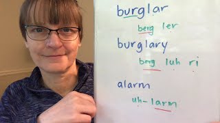 How to Pronounce Burglar Burglary Burglar Alarm [upl. by Akinoj]