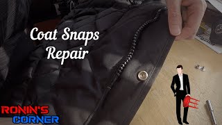 Coat Snaps Repair and Replace  Adulting 101  How to [upl. by Bikales991]