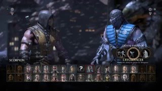 Mortal Kombat X  SubZero All Fatalites Brutalities XRay Gameplay [upl. by Flavia]