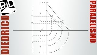 Paralelismo entre rectas en sistema diédrico [upl. by Einhpad]