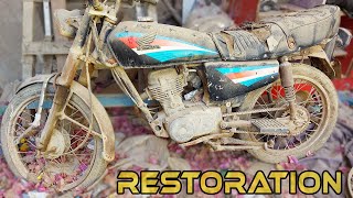 Full Restoration Motorcycle Honda CG125 Old ruined Bike Restoration [upl. by Maidel]