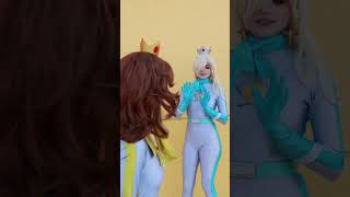 “I’m making a video”  Daisy and Rosalina cosplay 🧡💙🏁 jasperthedoll [upl. by Aenaj]