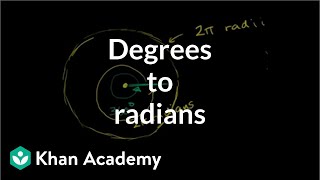 Example Converting degrees to radians  Trigonometry  Khan Academy [upl. by Tica]