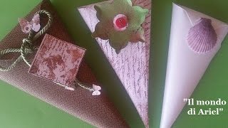 DIY coni PORTA RISO o PORTA CONFETTIcoppettini fai da tescrapbookingwedding ideas [upl. by Venable93]