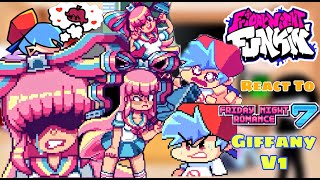 GIFfany V1 FULL Week  Fnf React To Gravity Falls Yandere Girl amp BF  FNF Mod Romance 7 [upl. by Auston426]