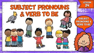 LECCIÓN 24 PRONOMBRES PERSONALES Y EL VERBO TO BE EN INGLÉS  SUBJECT PRONOUNS AND VERB TO BE [upl. by Llenrrad]