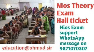 nios October 2024 Exam hall ticketnios theory exam hall ticketnios Theory hall ticket [upl. by Arlana]