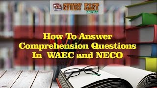 HOW TO ANSWER COMPREHENSION QUESTION PART ONE [upl. by Nirhtak756]