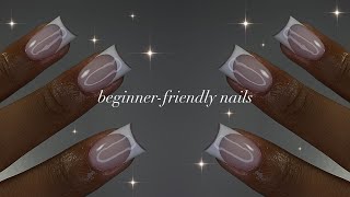 BeginnerFriendly Acrylic Nails🕊️ nail prep for longlasting extensions  simple nail art✨ [upl. by Anaicul439]