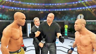 Anderson Silva vs Wanderlei Silva Full Fight  UFC 4 Simulation [upl. by Delacourt262]