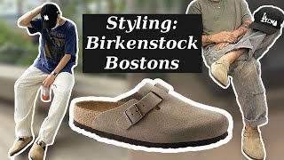 Favorite Sandals The Birkenstock Bostons 4 Outfits [upl. by Aihsotal]