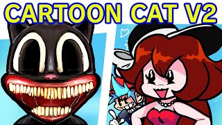 Friday Night Funkin VS Cartoon Cat 20 FULL WEEK  Cutscenes FNF ModV2 BFGFSiren head [upl. by Ecnarrot]