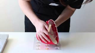 Learn how to use Silicon Moulds amp make beautiful Chocolate Decorations to apply on Cakes amp Desserts [upl. by Josephson]