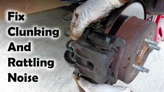 Fix Wheel End Rattling Noise  Clunking noise over rough roads  Easy brake service [upl. by Ivets342]