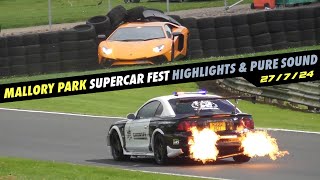 Mallory Park SUPERCAR FEST Pure Sound Crashes amp Highlights 27724 [upl. by Woodhouse770]