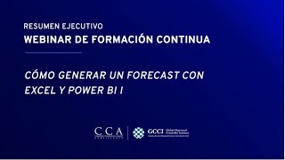 Webinar live  Cómo generar un forecast con Excel y Power BI I [upl. by Kcid]