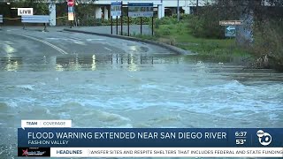 Flood waters continue to rush from San Diego River [upl. by Forcier949]