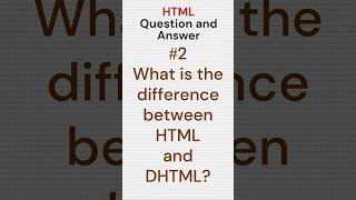 Difference between HTML and DHTML  HTML and DHTML  shorts html youtubeshorts [upl. by Dorcia]