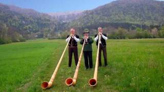 Alphorn mit dem Alphorntrio Bärgsunne [upl. by Egbert]