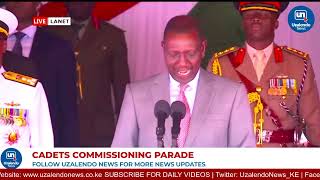 President Ruto Officially Commissions Cadet Recruits During Cadet Commissioning Parade NAKURU [upl. by Mcnamee]