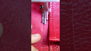 Coutures des poches shorts hephlam leathercraft creative sewing satisfying art artisan [upl. by Garvin]