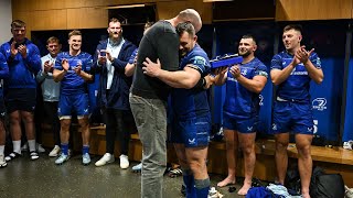 Devin Toner presents Cian Healy with his record breaking cap 🧢 [upl. by Philbo]