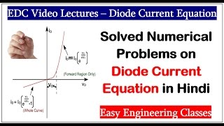 Solved Numerical Problems on Diode Current Equation in Hindi [upl. by Yemrej]