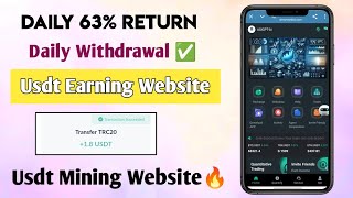 New Usdt Earning Website 2024  Earn Free Usdt  Best Usdt Investment Website  Trx Earning Webite [upl. by Nnaylime445]