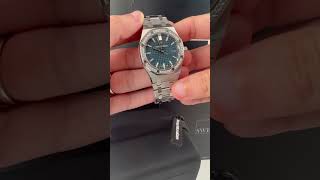 Audemars Piguet Royal Oak 37mm Steel Diamond Mens Watch 15451ST Review  SwissWatchExpo [upl. by Tereve]