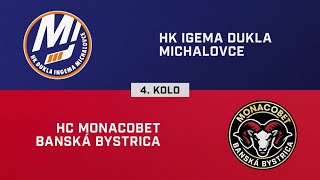 4 kolo HK Dukla Ingema Michalovce  HC MONACObet Banská Bystrica 25 HIGHLIGHTY [upl. by Annairda]