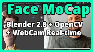 Blender 28 facial mocap using OpenCV and webcam [upl. by Chappell387]