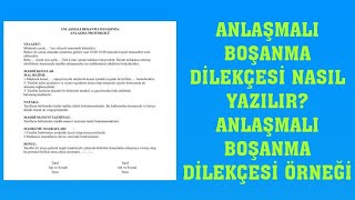 Anlaşmalı Boşanma Dilekçesi Nasıl Yazılır Anlaşmalı Boşanma Dilekçesi Örneği [upl. by Willdon]