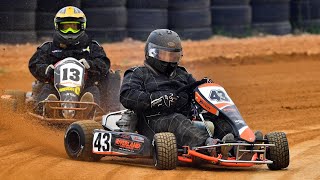 Dirt Kart battle at the back of the packgopro gokart dirtkart dirttrackracing speedway 125cc [upl. by Yellah183]