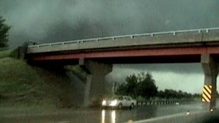 Tornado Survivor Hides Under Overpass [upl. by Severen]