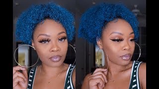 How I Dyed My Natural Hair Blue Using No Bleach [upl. by Dash]