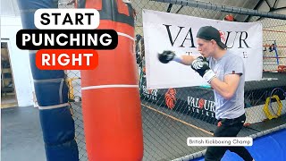 5 BOXING TIPS  How to punch the heavy bag for beginners boxing kickboxing mma [upl. by Yezdnil432]